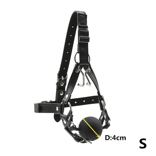 Tête De Sangle Bsie M Bondage Sfp, Environnement Avec Boule De Bâillon À Bouche Creuse En Silicone Et Crochet En Antarctique Pour Fétiche, Jouet Sexuel