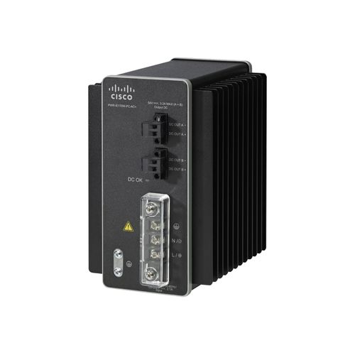 Cisco AC-DC Power Module for POE solution - Adaptateur secteur (montable sur rail DIN) - CA 90 - 264/ CC 106 - 300 V - 170 Watt - pour Industrial Ethernet 4000 Series
