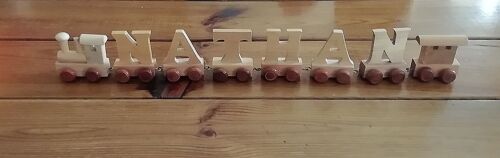Petit Train Prénom En Bois Nathan