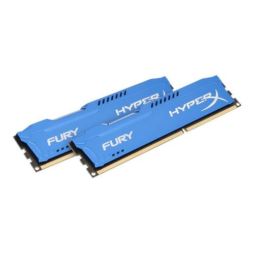 HyperX FURY - DDR3 - kit - 8 Go: 2 x 4 Go - DIMM 240 broches - 1866 MHz / PC3-14900 - CL10 - 1.5 V - mémoire sans tampon - non ECC - bleu