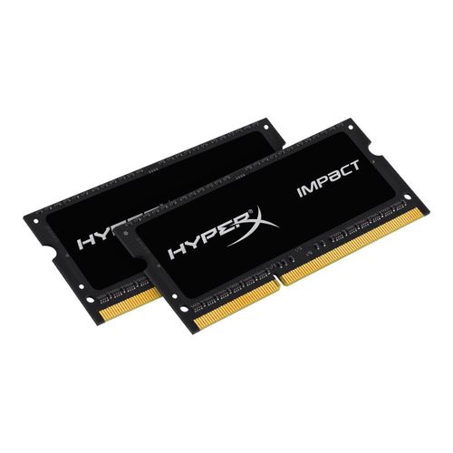 HyperX Impact Black Series - DDR3L - kit - 8 Go: 2 x 4 Go - SO DIMM 204 broches - 1600 MHz / PC3L-12800 - CL9 - 1.35 / 1.5 V - mémoire sans tampon - non ECC