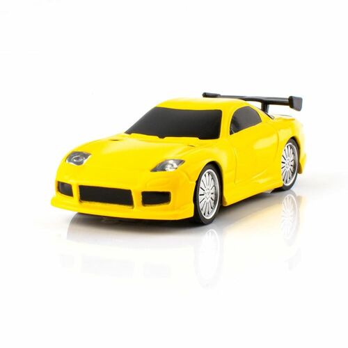 Rtr 1/76 2.4g Rwd Mini Rc Car Sports Vehicles Led Lights Full Proportional Toys On-Road Models,Yellow