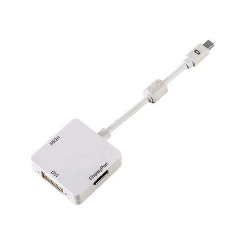 Hama 3in1 Adapter for Mini DisplayPort on DVI, DisplayPort or HDMI - Convertisseur vidéo - DisplayPort - DVI, HDMI, DisplayPort - blanc