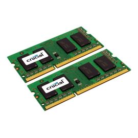 Crucial - DDR3L - kit - 16 Go: 2 x 8 Go - SO DIMM 204 broches - 1600 MHz / PC3-12800 - CL11 - 1.35 V - mémoire sans tampon - non ECC