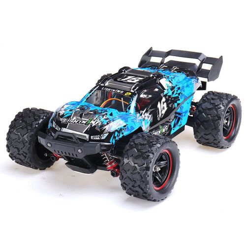 Voiture RC 2.4G Alliage Brushless Hors Route Haute Vitesse 52km/h Modèles de vehicules RC Controle Proportionnel Complet,Blue
