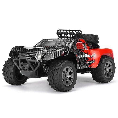 2.4g 18km/H Rwd Rc Car Big Wheel Monster Off-Road Truck Vehicle Rtr Toy,Red
