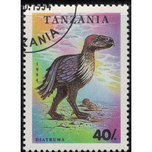 Tanzanie 1994 Oblitéré Used Animaux Préhistoriques Éteints Oiseau Diatruma Diatryma Gastornis Su
