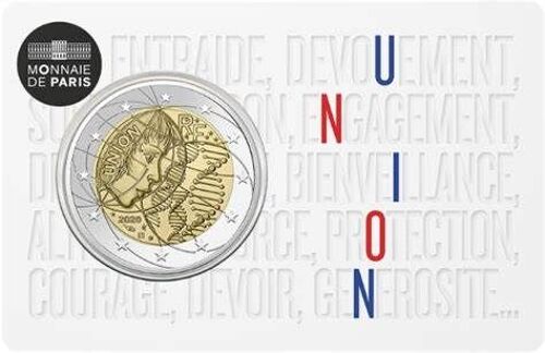 2 Euro France 2020 Recherche Médicale. Bu Coincard: Version Union