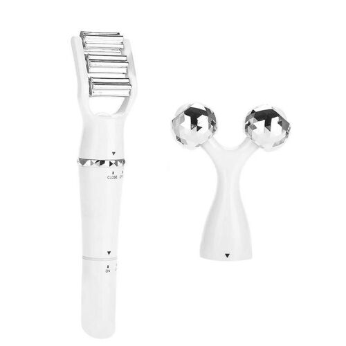 Rouleau De Massage Facial 3 En 1, Outil De Massage Facial Vibrant, Outil Électrique De Sculpture Du Visage, Masseur Vibrant Pour 