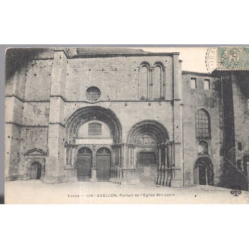 Carte Postale D'avallon (Yonne) Portail De L' Eglise Saint-Lazare