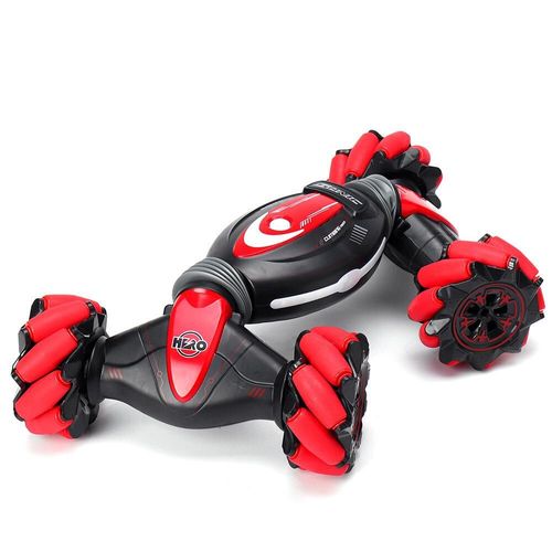 Rc Stunt Car 2.4g Telecommande Gesture Sensor All-Terrain Toy Cars Double Face Rotating Off Road 360 Flips With Lights Music Drift Dancing Rc Vehicle Toy,Red