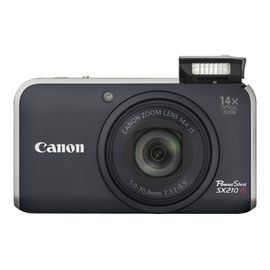 Canon PowerShot SX210 IS - Appareil photo numérique - compact - 14.1 MP - 720 p - 14x zoom optique - noir