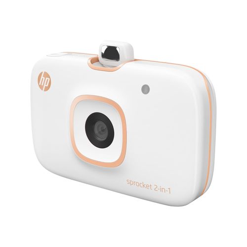 Appareil photo Compact HP Sprocket 2-in-1 Blanc1 - Appareil photo numérique - compact avec imprimante photo instantanée - 5.0 MP - Bluetooth - blanc
