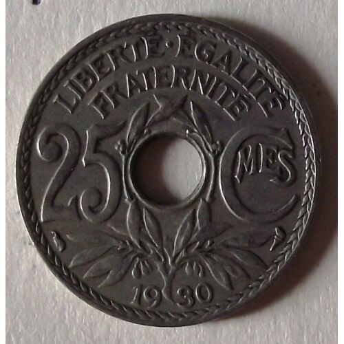 Pièce De 25 Centimes (Lindauer)1930