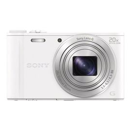 Sony Cyber-shot DSC-WX350 - Appareil photo numérique - compact - 18.2 MP - 20x zoom optique - Wi-Fi, NFC - blanc