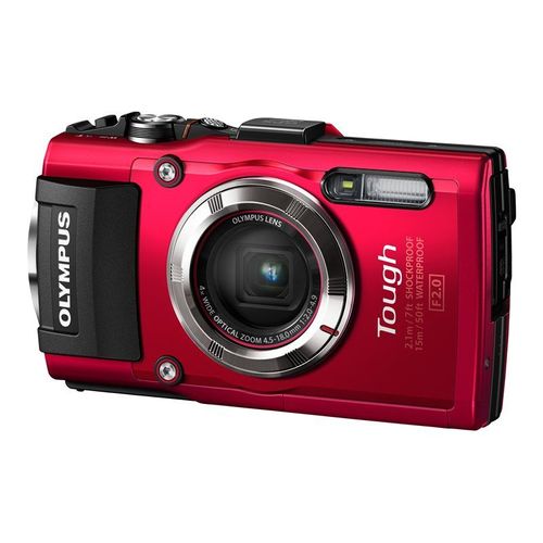 Olympus Stylus Tough TG-3 - Appareil photo numérique - compact - 16.0 MP - 4x zoom optique - Wireless LAN - sous-marin jusqu'à 15 m - rouge