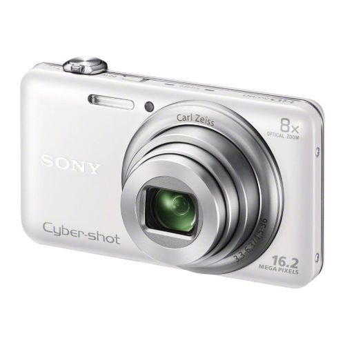 Sony Cyber-shot DSC-WX80 - Appareil photo numérique - compact - 16.2 MP - 8x zoom optique - Carl Zeiss - Wireless LAN - blanc