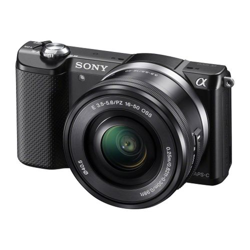 Sony a5000 ILCE-5000Y - Appareil photo numérique - sans miroir - 20.1 MP - APS-C - 3x zoom optique objectifs 16-50 mm et 55-210 mm - Wi-Fi, NFC - noir