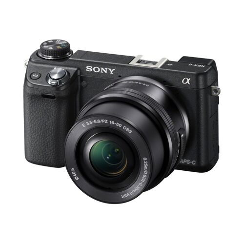 Sony a NEX 6L - Appareil photo numérique - sans miroir - 16.1 MP - APS-C - 3x zoom optique objectif 16-50 mm - Wireless LAN - noir