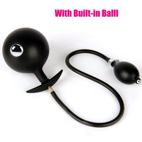 Plug Anal Gonflable Avec Pompe Séparée, Énorme Dilatateur D'anus, Massage De La Prostate Extensible, Pompe À Gode, Boule En Métal, Queue De Chien, Plug Anal, Jouet Sexuel