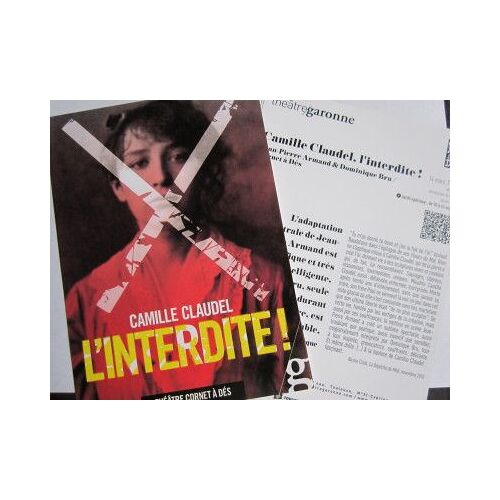 Carte 21x15 Cm : Camille Claudel, L'interdite !, Théâtre Garonne, Toulouse, 2012