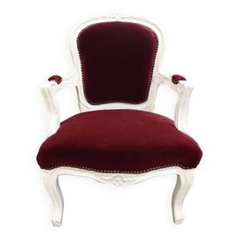 Fauteuil Cabriolet Louis Xv Enfant Rouge