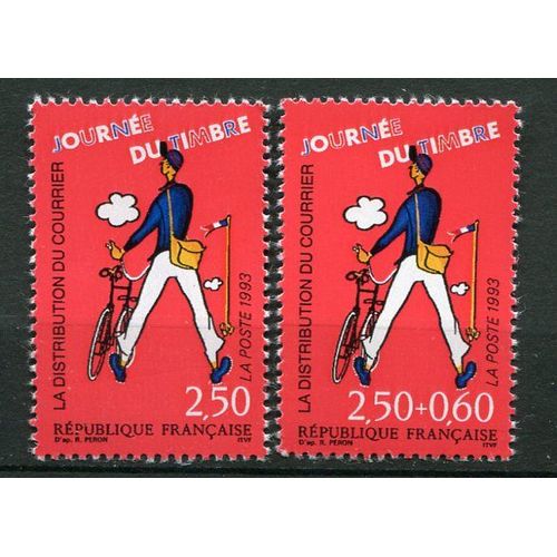 France Année 1993 N° 2792 2793 Neufs**Journée Du Timbre Les Métiers De La Poste