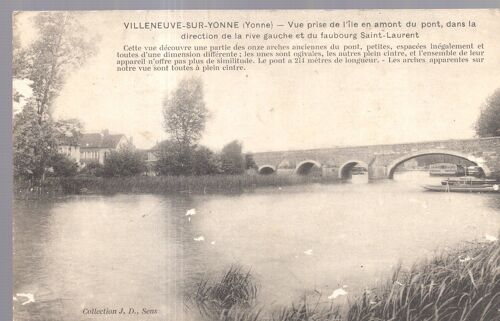 Carte Postale De Villeneuve Sur Yonne (Yonne) Vue Prise En Amont Du Pont