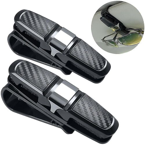Support De Lunettes Pour Pare-Soleil De Voiture, 2 Packs De Lunettes De Soleil Monture De Lunettes