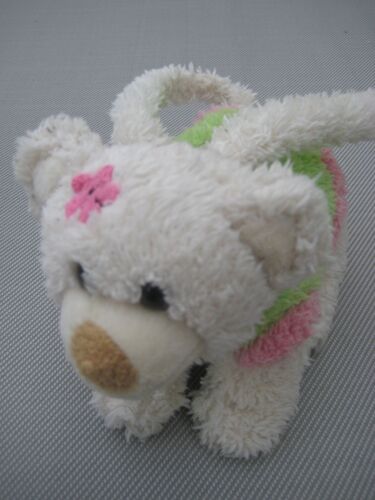 Sac D'enfant Ours Souriant Blanc Rose Vert 22 Cm