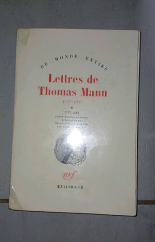 Lettres De Thomas Mann 1937-1942
