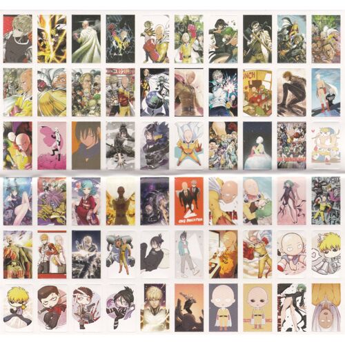 Planche De 60 Autocollants - One Punch Man (Manga, Animé, Vignettes, Stickers)