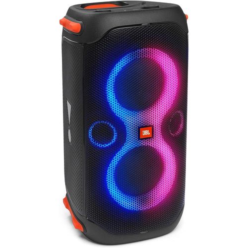 JBL Partybox 110, Enceinte Portable de soirée, poignée Pliable Ergonomique, Son Pro, Jeu de lumières, 12 Heures d'autonomie, résistante aux éclaboussures IPX4, en Noir + JBL MIC SET GRATUIT !