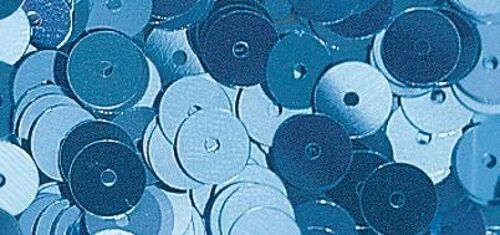 Paillettes, 6mm Lisses, Boîte 6g, Lavable, Bleu Moyen