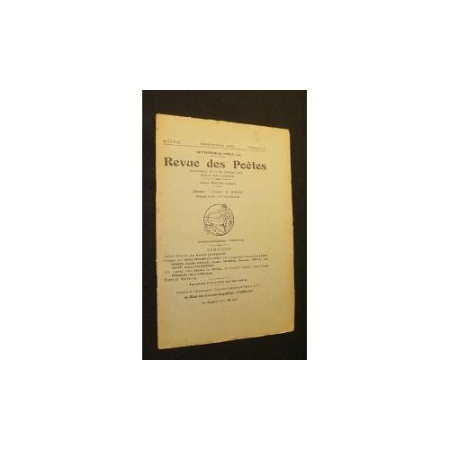 Revue Des Poètes, Tome Xxv, N° 280, Septembre-Octobre 1930