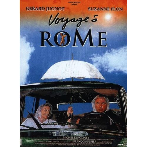 Voyage À Rome - Véritable Affiche De Cinéma Pliée - Format 40x60 Cm - De Michel Lengliney Avec Gérard Jugnot, Suzanne Flon, François Périer, Lucrezia Lante Della Rovere, Cécile Paoli - 1992
