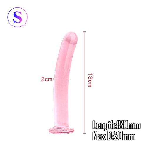 Gode En Verre Pyrex Rose Pour Femmes Et Hommes, Faux Pénis, Cristal, Anal, Plug Anal, Jouets Sexuels, Masseur Vaginal, Point G, Masturbation Féminine Du Jaune