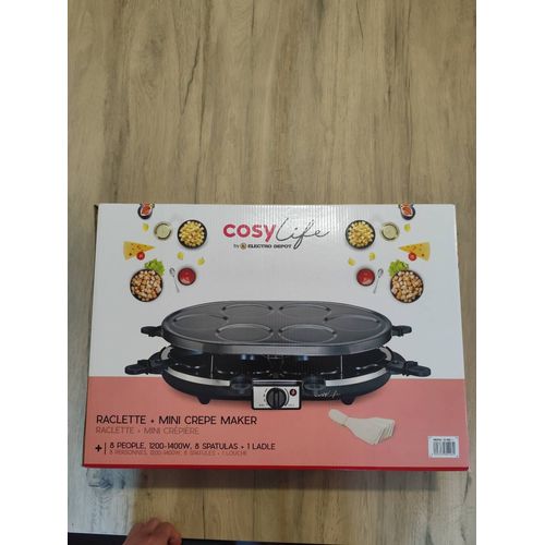 Appareil à pancakes, mini crêpes et Raclette Cosylife