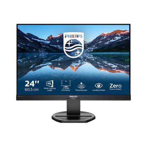 Philips B Line 240B9 - Écran LED - 24.1" (24" visualisable) - 1920 x 1200 WUXGA @ 75 Hz - IPS - 300 cd/m² - 1000:1 - 4 ms - HDMI, DVI-D, VGA, DisplayPort - haut-parleurs - texture noire