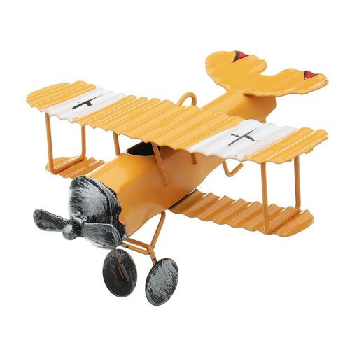 Jouet D'avion Collection De Modèles Classiques Memoire D'enfance Jouets En Etain Antiques Decoration D'interieur,Jaune