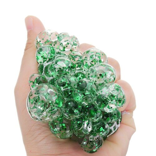 Squishy Multicolor Mesh Stress Relief Toy Ball Squeeze Stressball Party Bag, Vert