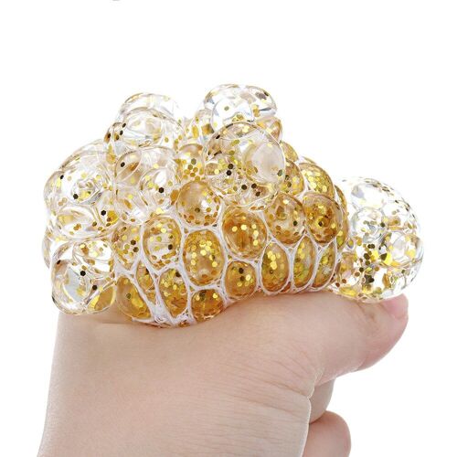Squishy Multicolor Mesh Stress Relief Toy Ball Squeeze Stressball Party Bag,Or