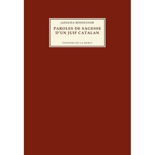 Parole De Sagesse D'un Juif Catalan