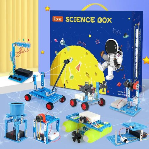 5-en-1 Burst/Dinosaur Crystal Experiment Chemical Science Experiment Set pour enfants Jouets educatifs, Signal lumineux