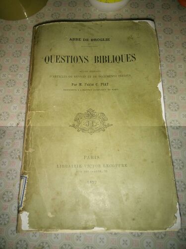 Questions Bibliques : Oeuvre Extraite D'articles De Revues Et De Documents Inédits