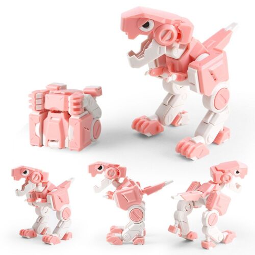 Jouets De Simulation De Dinosaure Blocs De Deformation Jouets De Deformation Interactifs Educatifs Pour Enfants,Rose