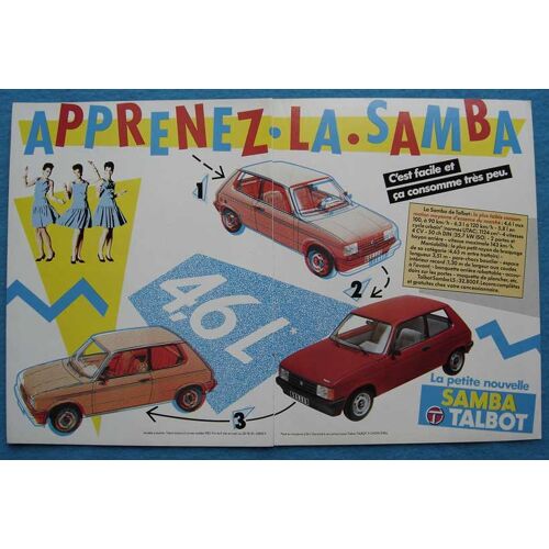 Publicité Papier - Voiture Talbot Samba De 1981