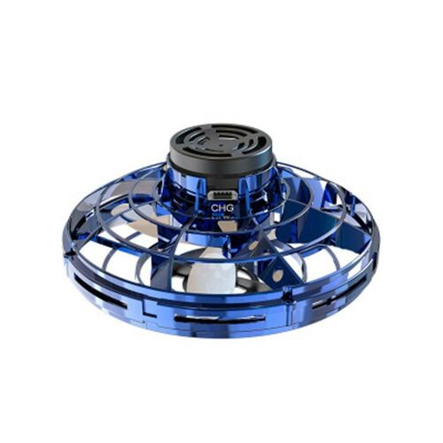 Flying Spinner Anti-Collision Globe Led Fingertip Gyro Interactive Boomerang Decompression Toys Kid's Gift,Blue