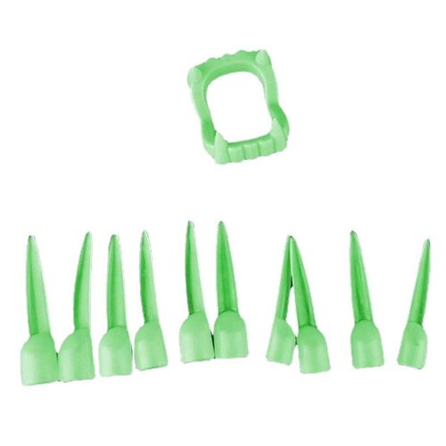 Decoration De Fête D'halloween 10 Ensembles De Couleurs Lumineuses 1 Accessoires De Scène D'horreur De Dentier Fournitures Jouets