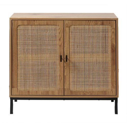 Buffet 2 Portes En Rotin Naturel L80 Cm
